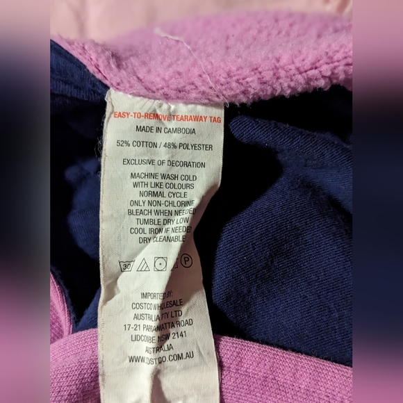 Kirkland Signature Pink Long Sleave Jacket- Girla 12/14 L - Picture 2 of 10